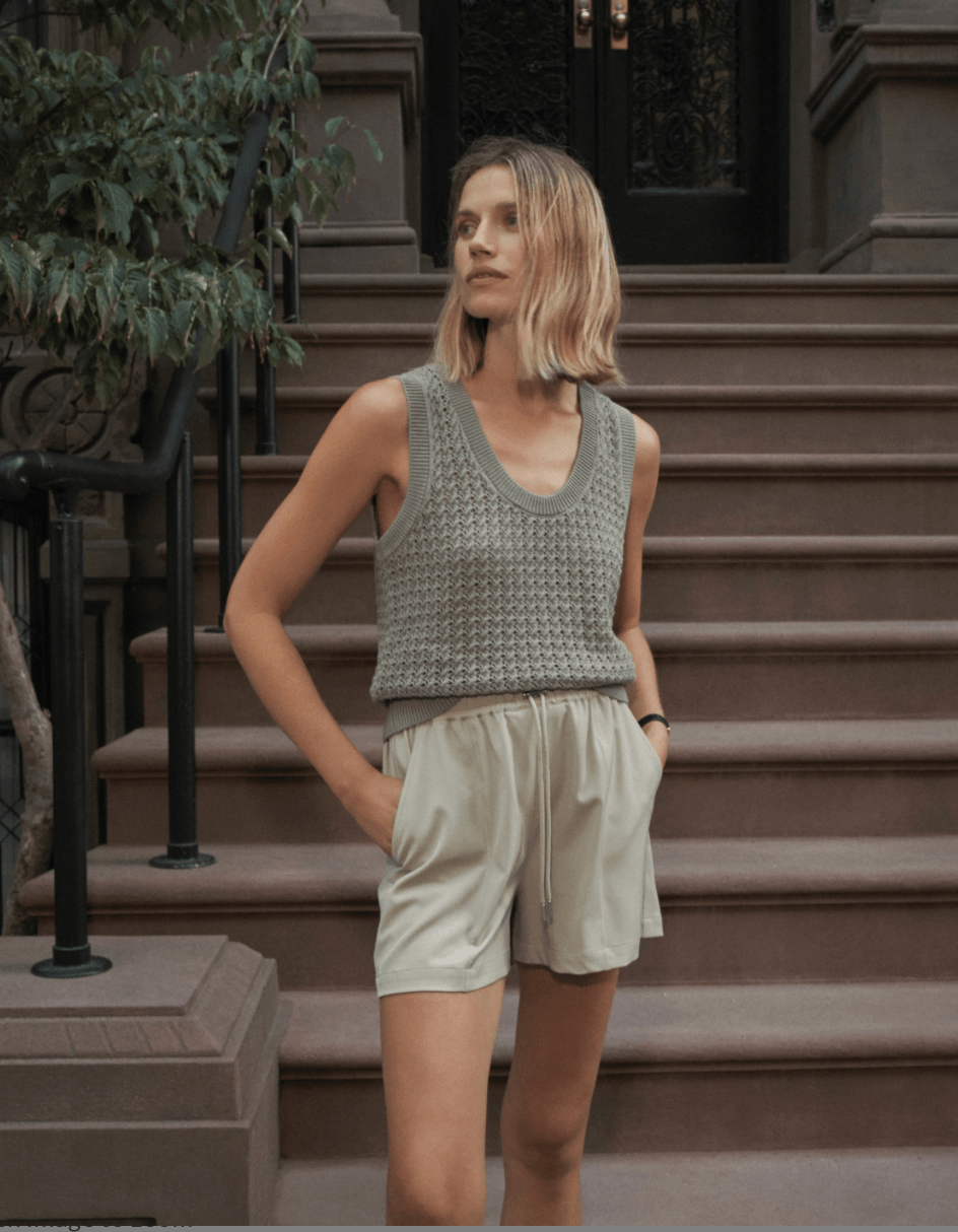 Ferns Open Knit Tank - Detour Boutiques