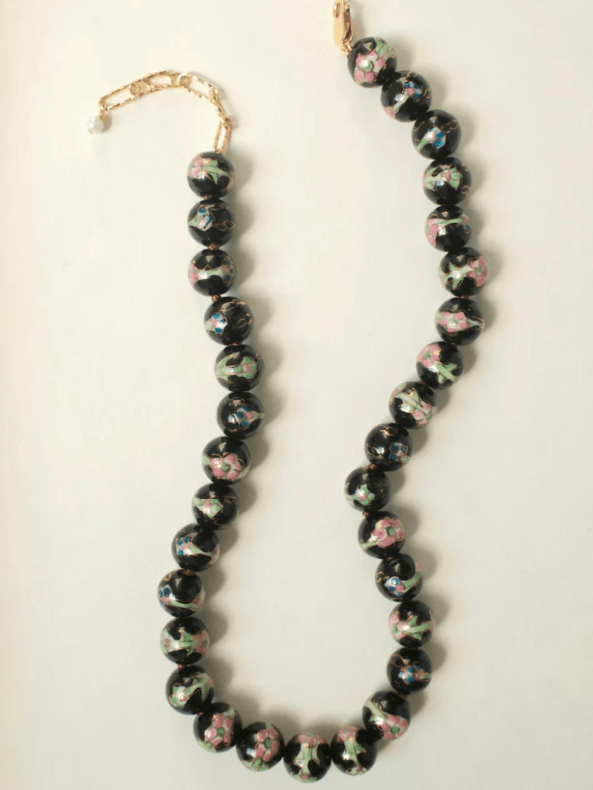 FLEUR NOIR NECKLACE - Detour Boutiques
