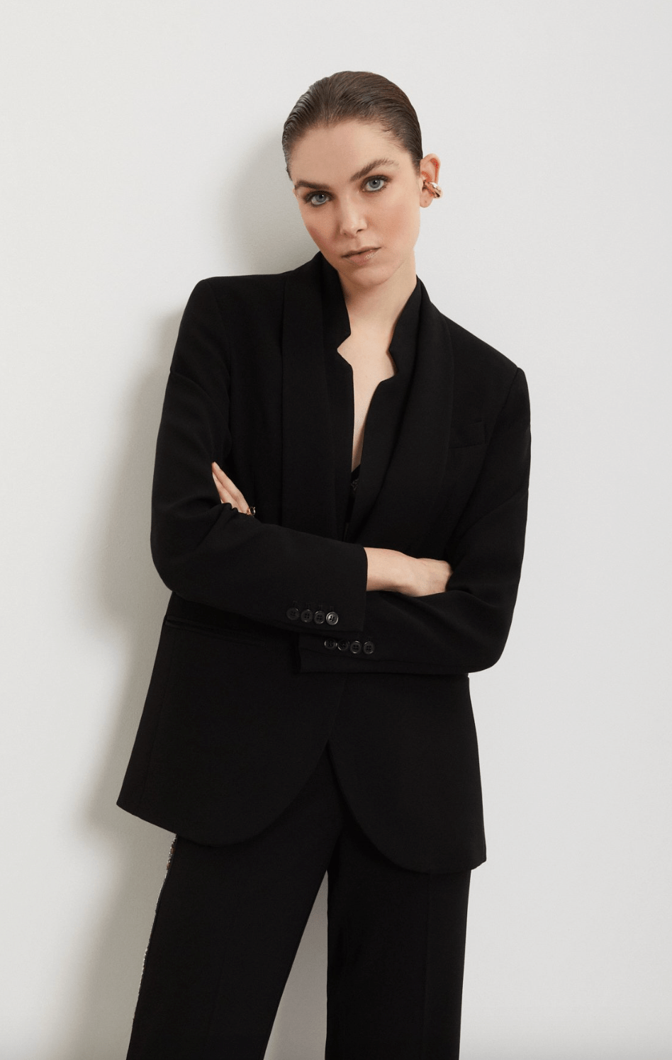 Flowy Smoking Jacket - Detour Boutiques
