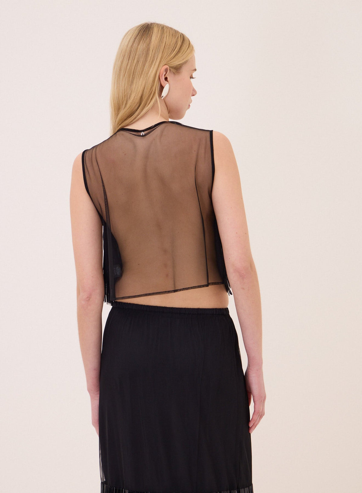 Fringe Front Mesh Tank - Detour Boutiques