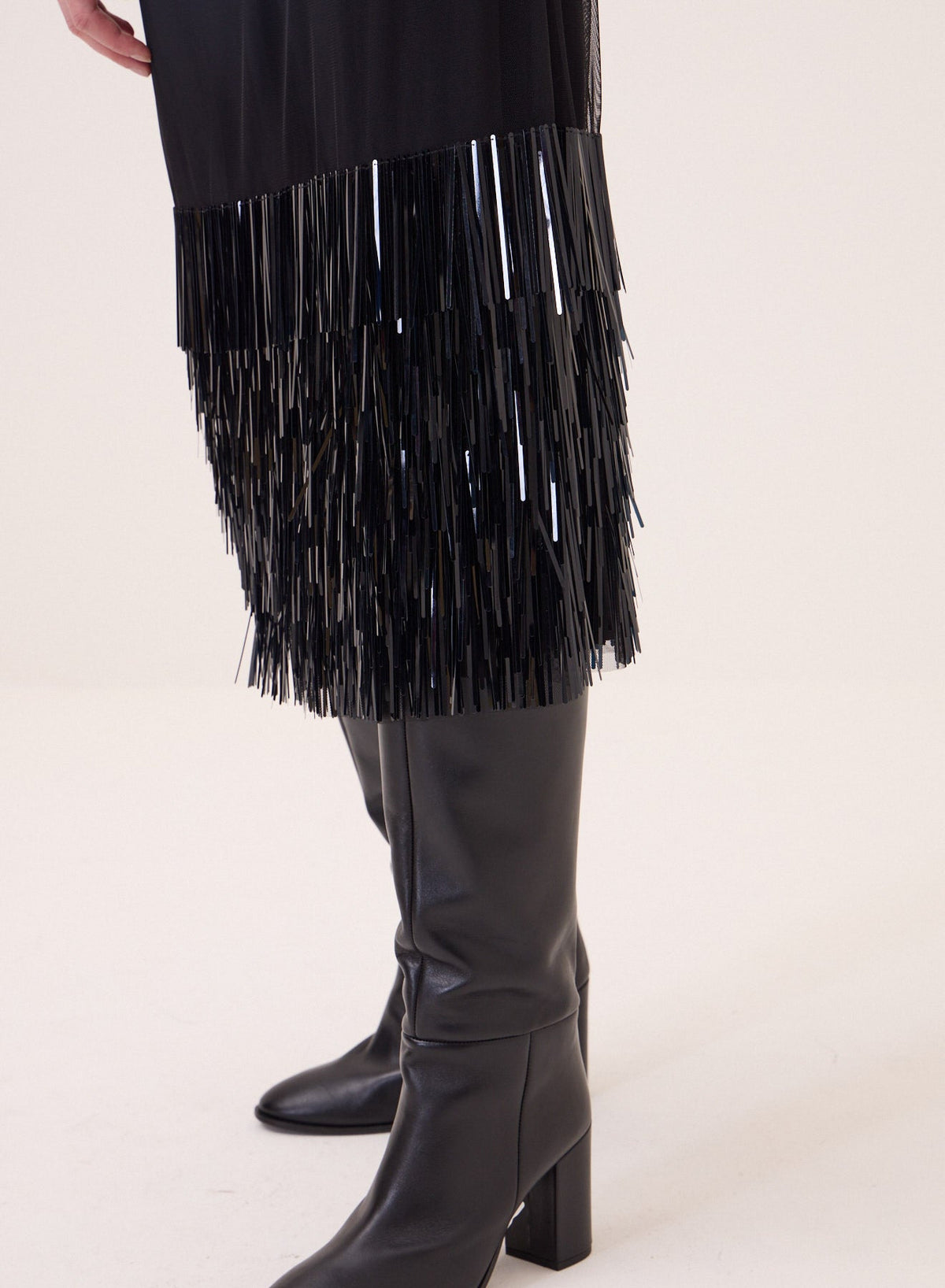 Fringe Hem Skirt - Detour Boutiques