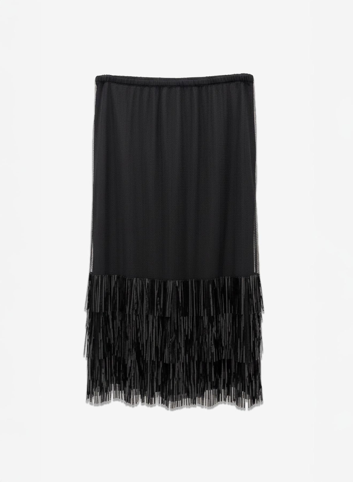 Fringe Hem Skirt - Detour Boutiques