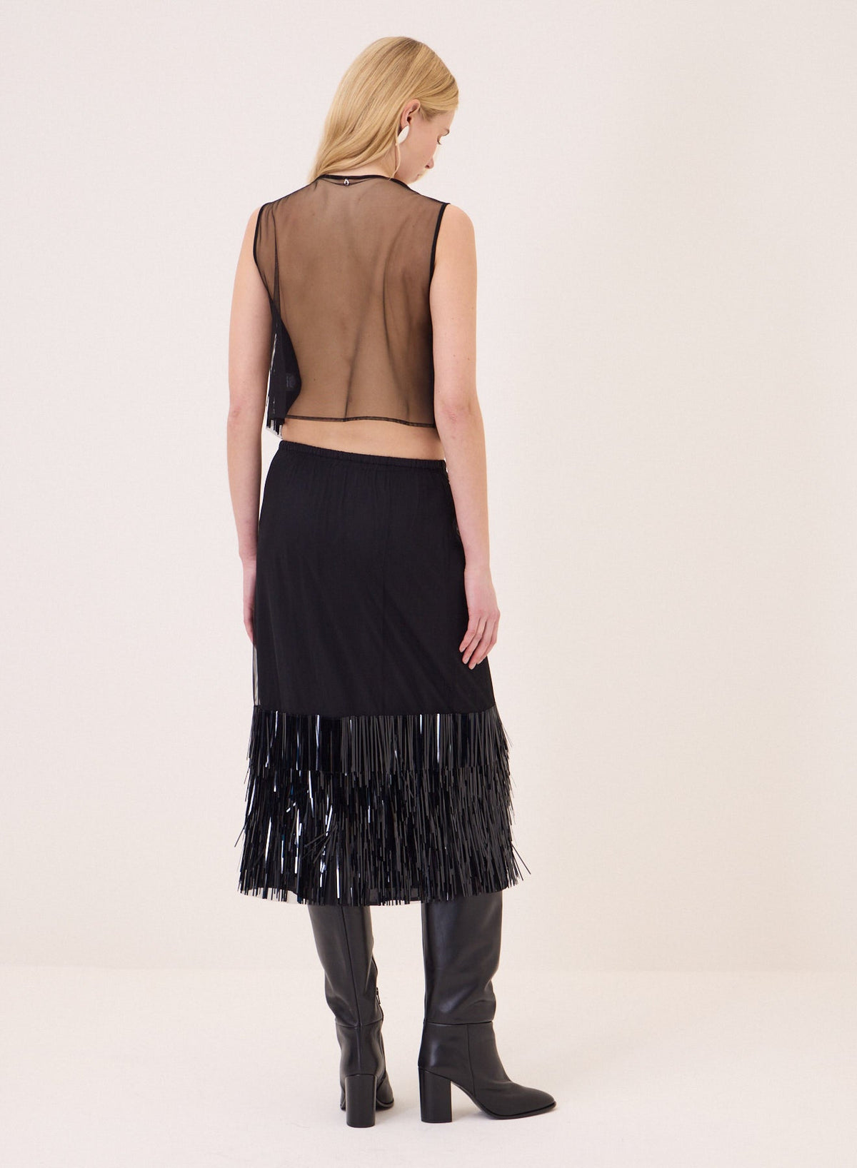 Fringe Hem Skirt - Detour Boutiques