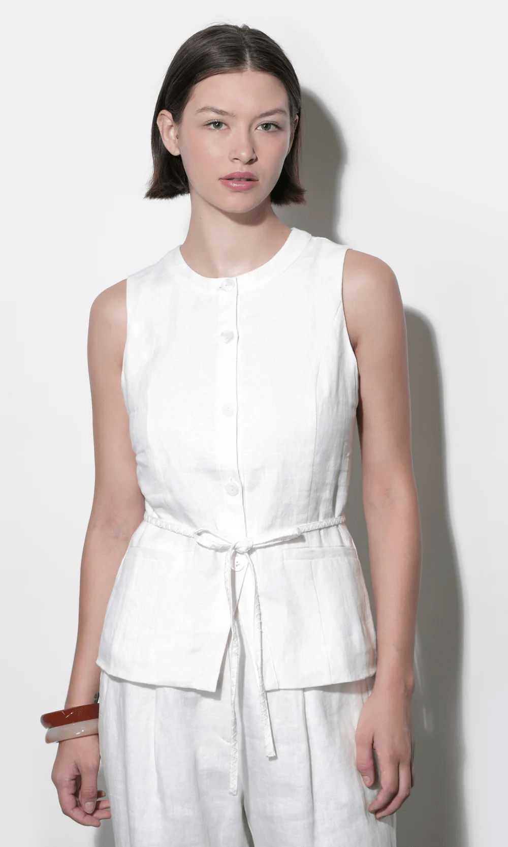 Hadley Linen Vest - Detour Boutiques