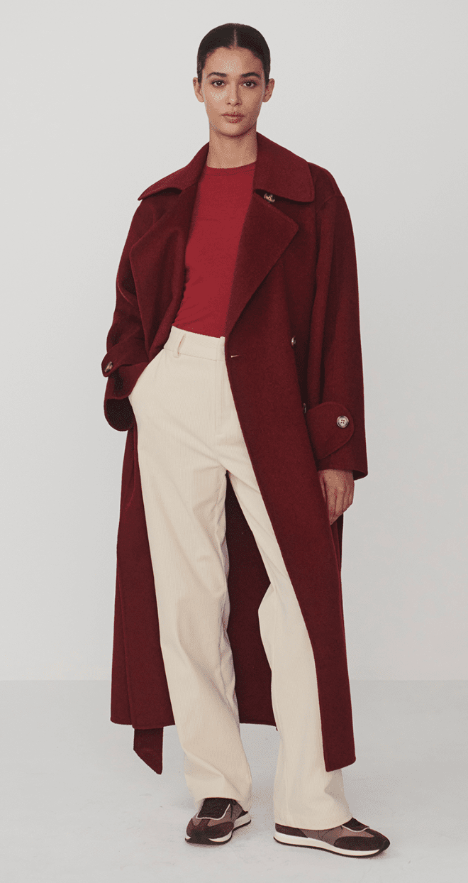 Helston Long Belted Coat - Detour Boutiques