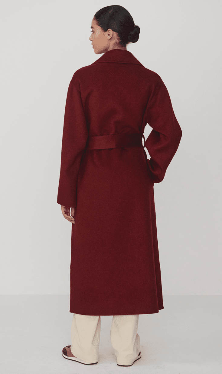 Helston Long Belted Coat - Detour Boutiques