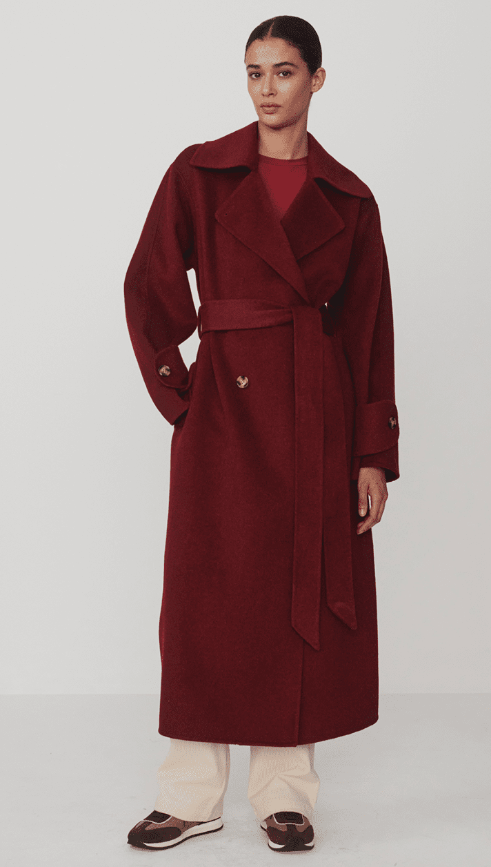 Helston Long Belted Coat - Detour Boutiques