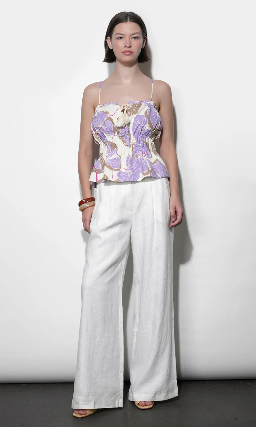 Savannah Wide Leg Linen Pant