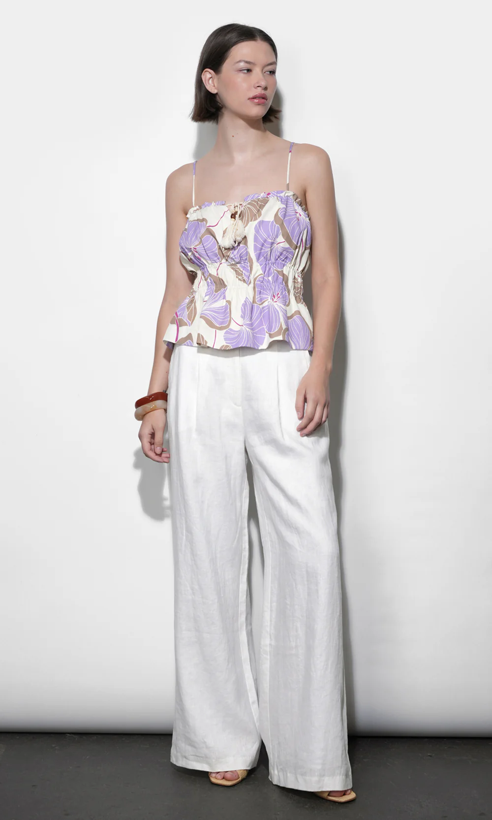 Savannah Wide Leg Linen Pant
