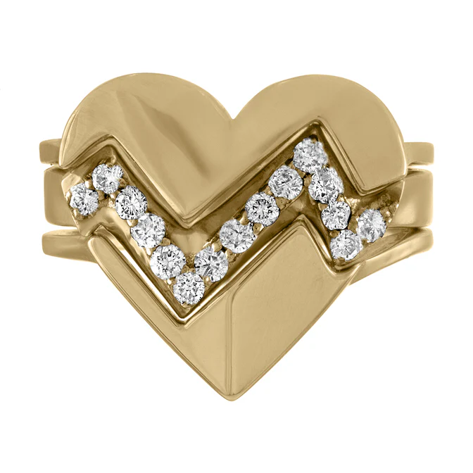 Heart Throb Diamond Pave Ring