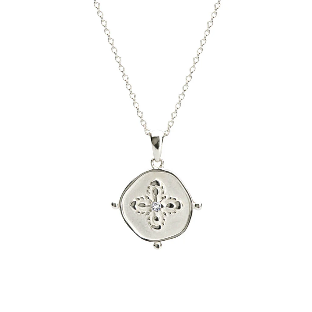Sahara Medallion Necklace - Silver