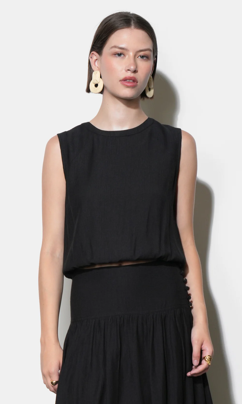 Maya Back Button Bubble Top