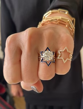 Star Friendship Rings Six Point Diamond