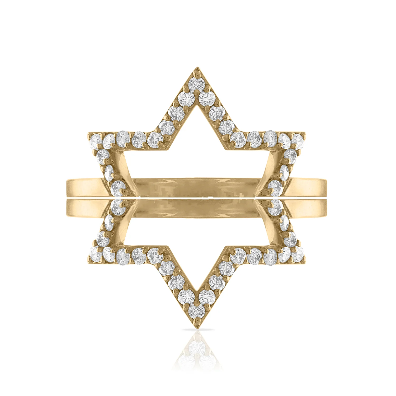 Star Friendship Rings Six Point Diamond