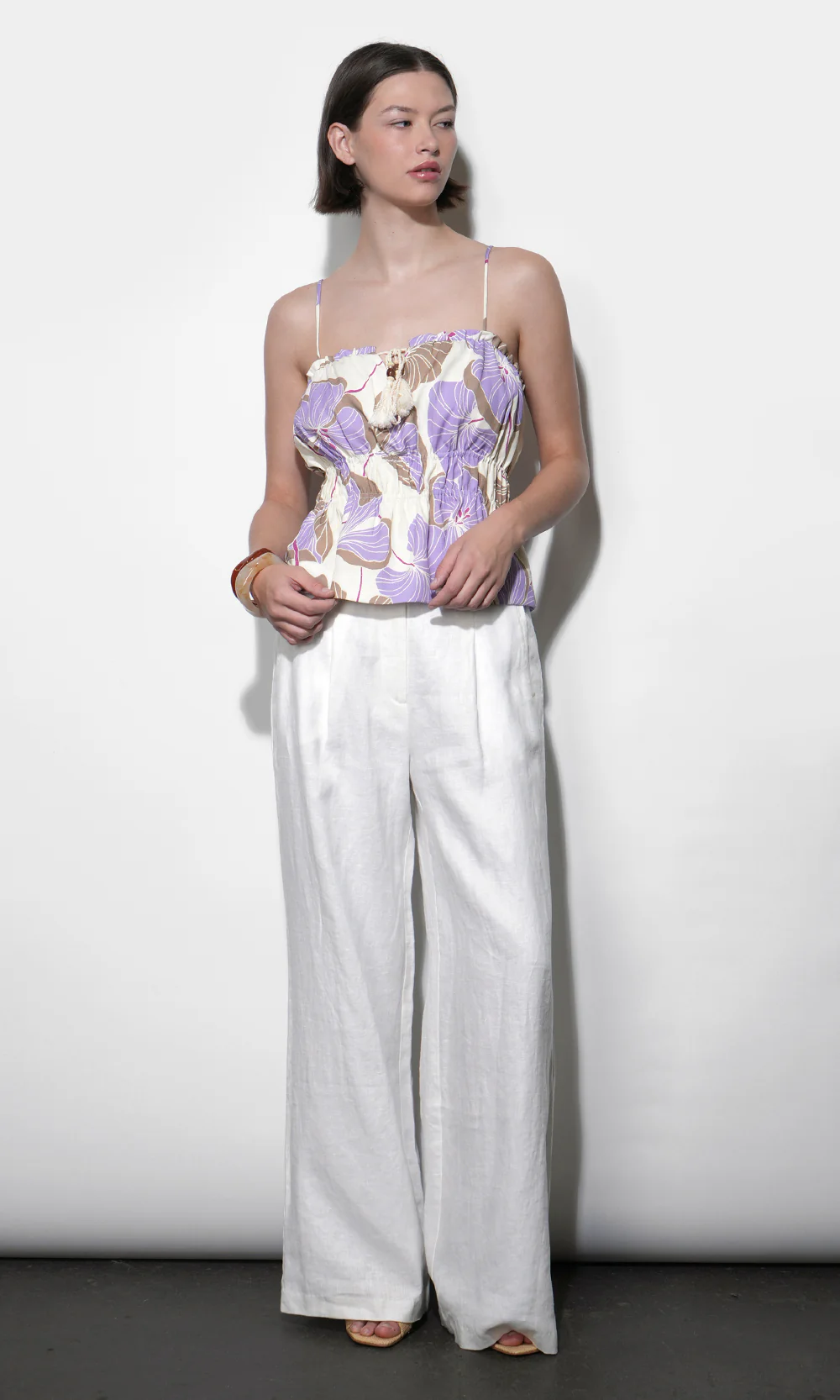 Savannah Wide Leg Linen Pant