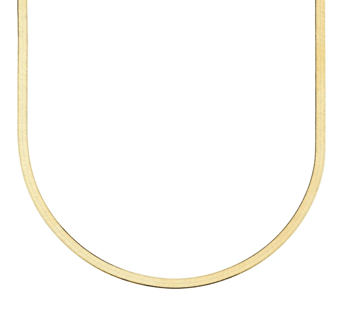ISABELLA HERRINGBONE NECKLACE GOLD - Detour Boutiques