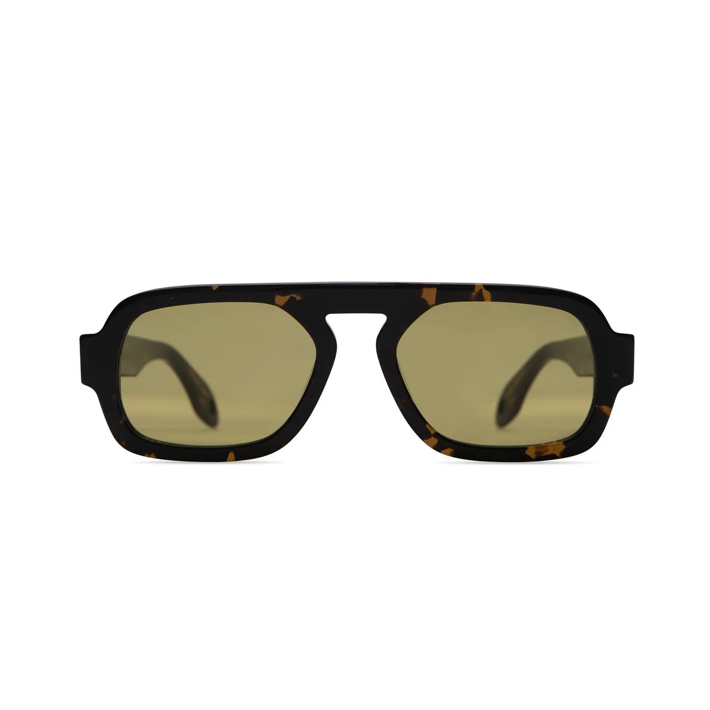 Jane Mini in Dark Brown Tortoise Olive Green Lens - Detour Boutiques