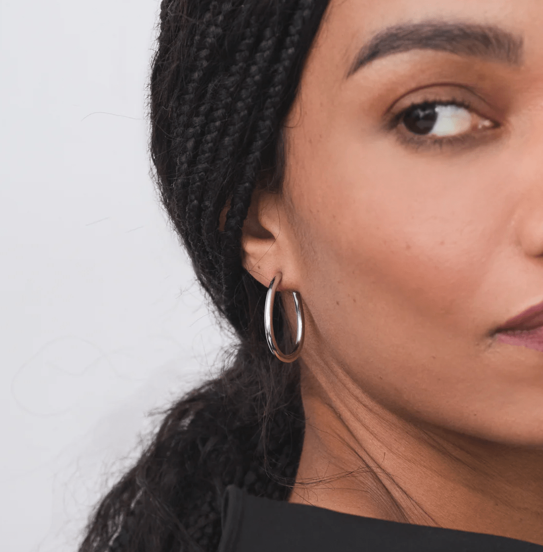 JOCELYN HOOPS SILVER - Detour Boutiques