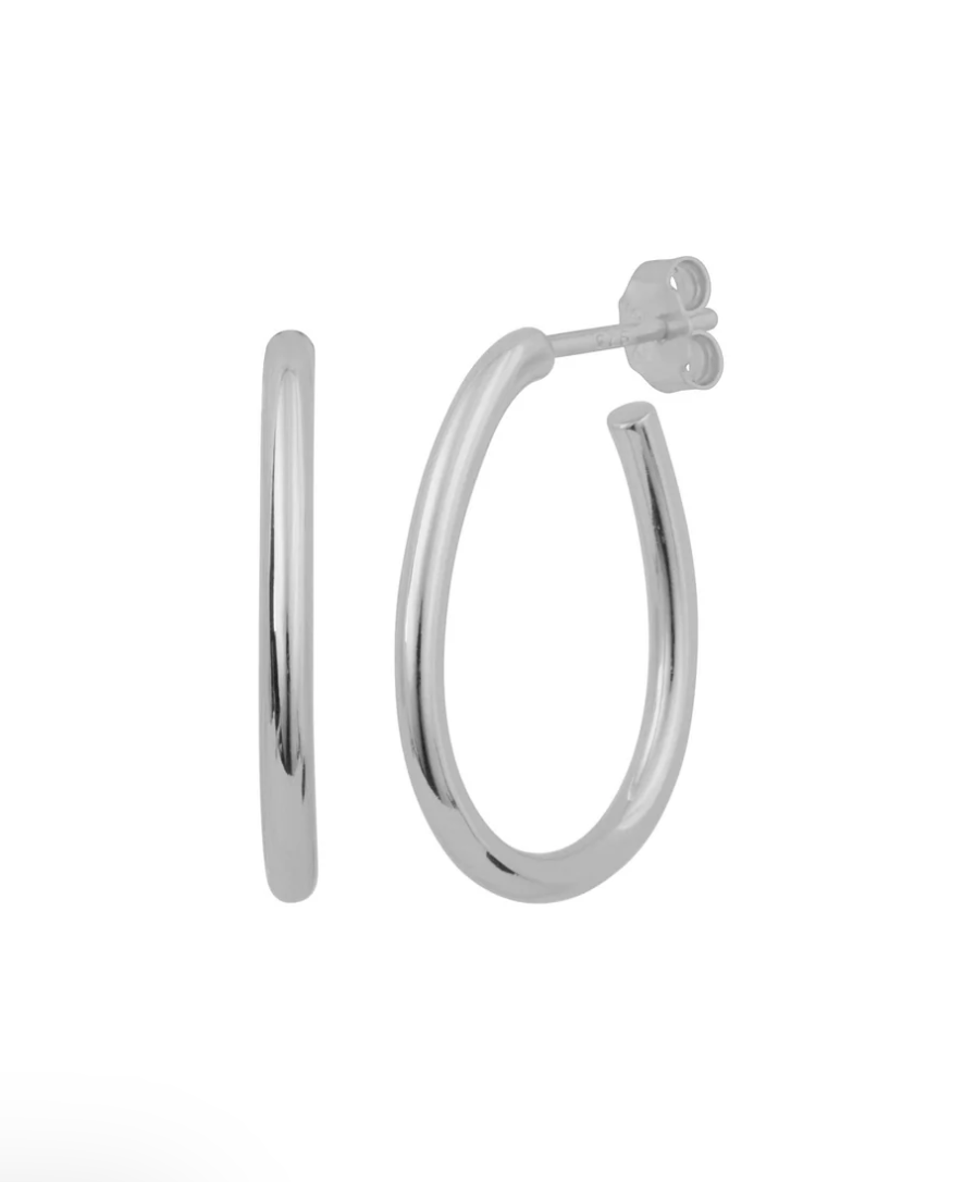 JOCELYN HOOPS SILVER - Detour Boutiques