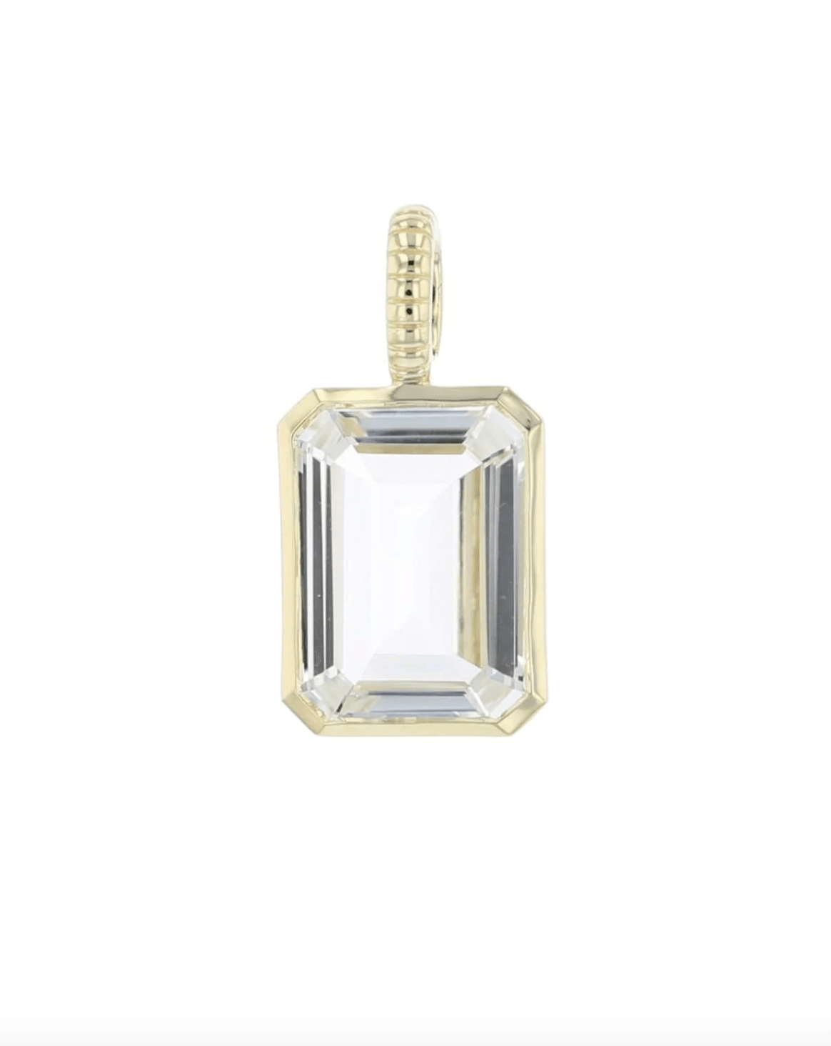 Jollie Emerald Cut Pendant with Chain - Detour Boutiques