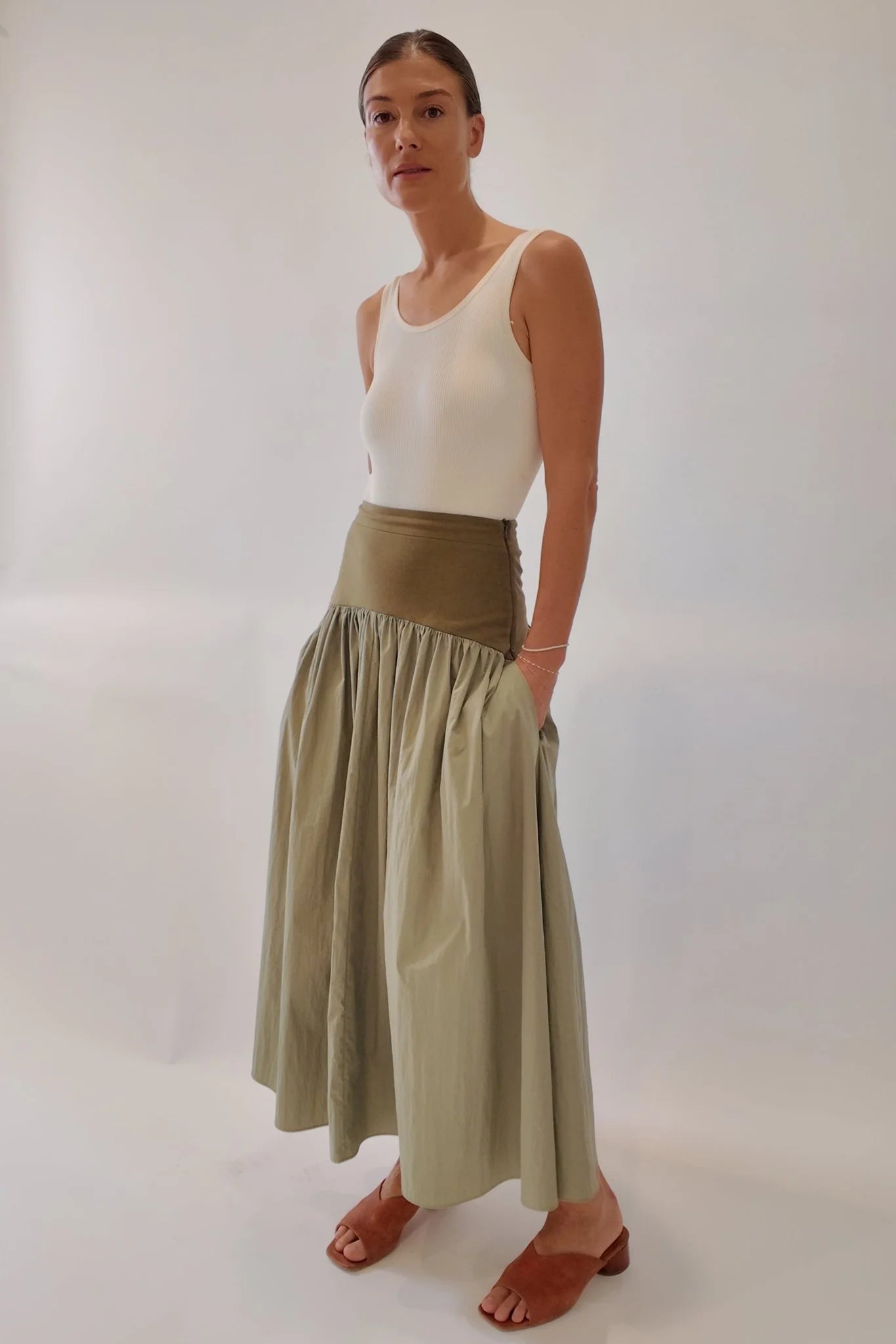 Jude Block Maxi Skirt - Detour Boutiques