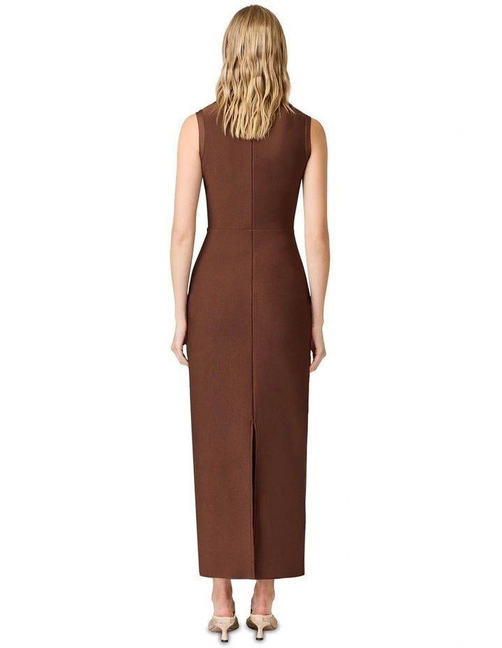 Khloe Crepe Knit Midi Dress - Detour Boutiques