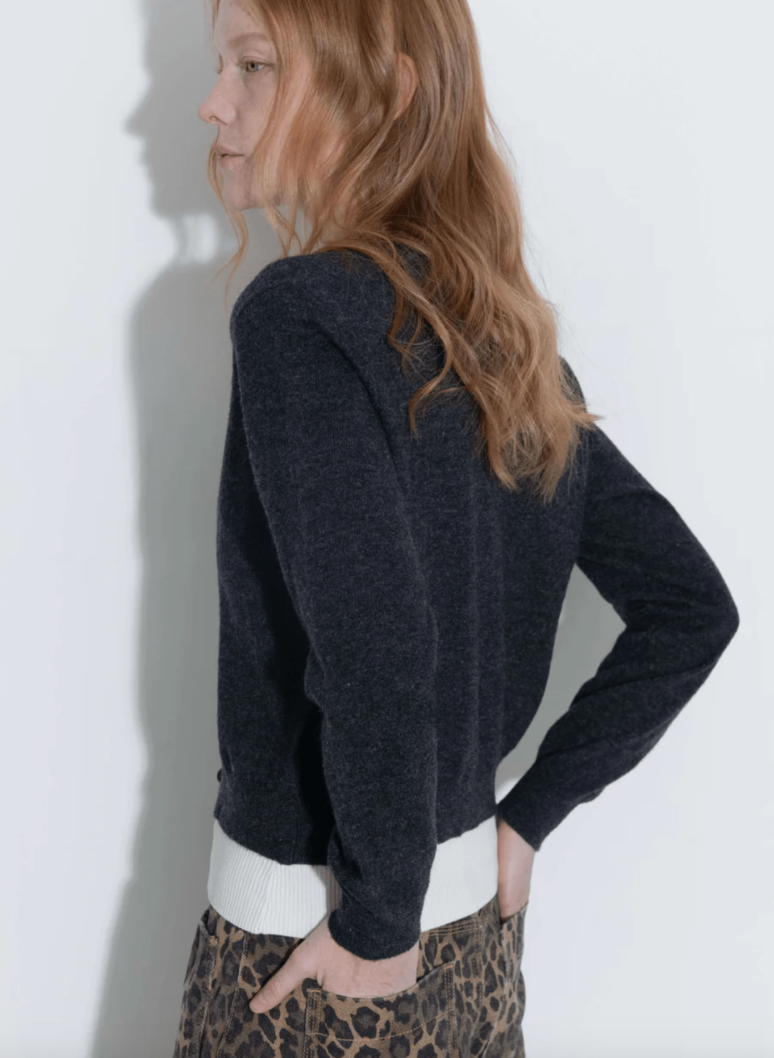 Lace Trim Knit Wool Cardigan - Detour Boutiques