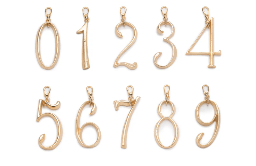 Large Plaza Number Charm - Detour Boutiques