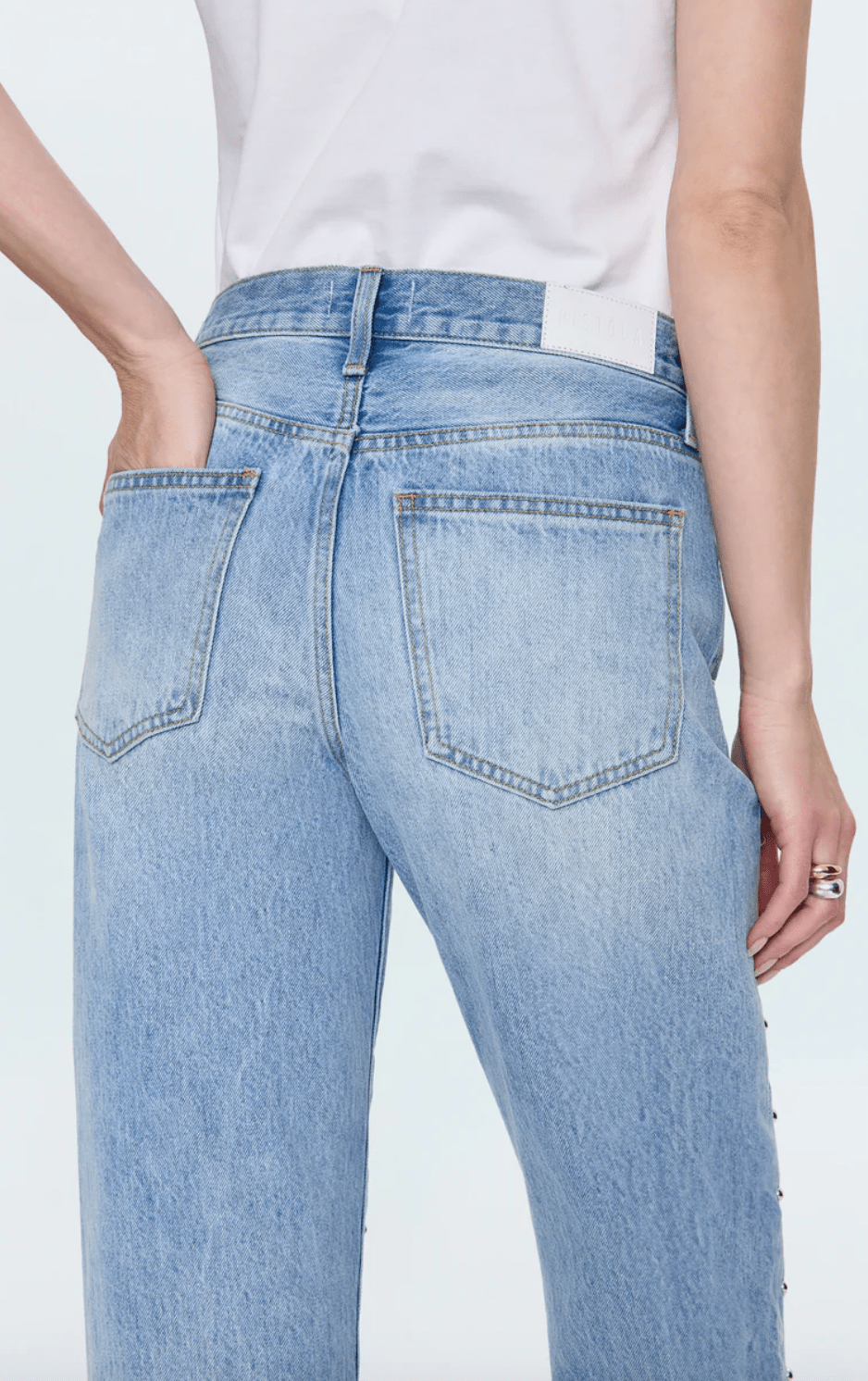 Lexi Mid Rise Bowed Straight Jean - Detour Boutiques