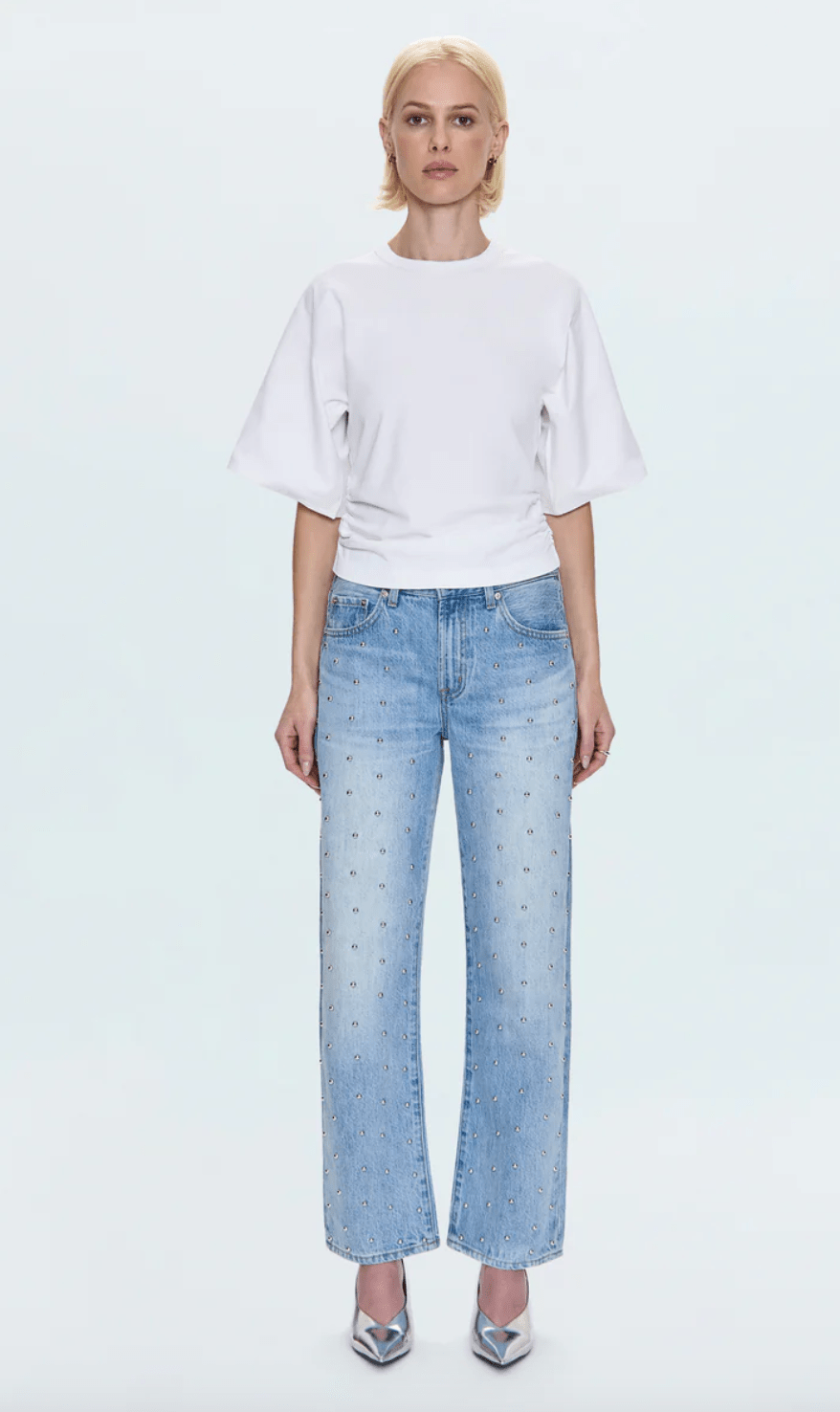 Lexi Mid Rise Bowed Straight Jean - Detour Boutiques