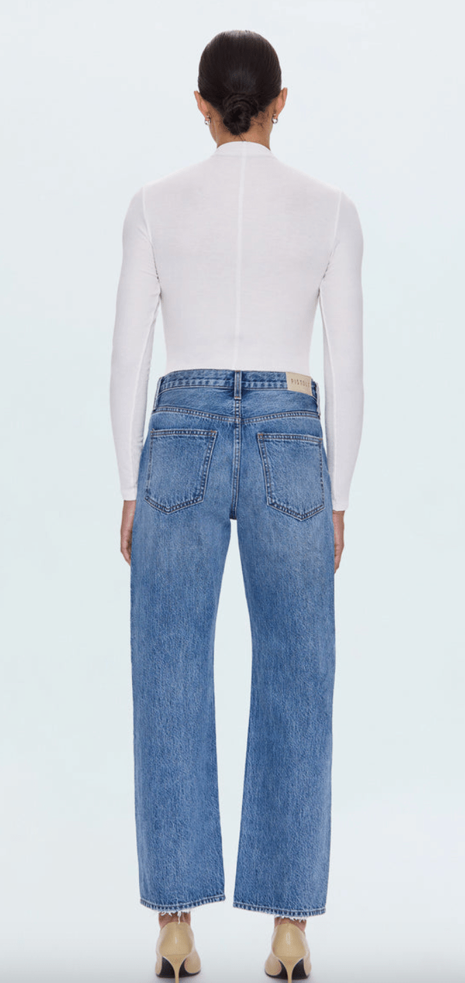 Lexi Mid Rise Bowed Straight Jean - Detour Boutiques