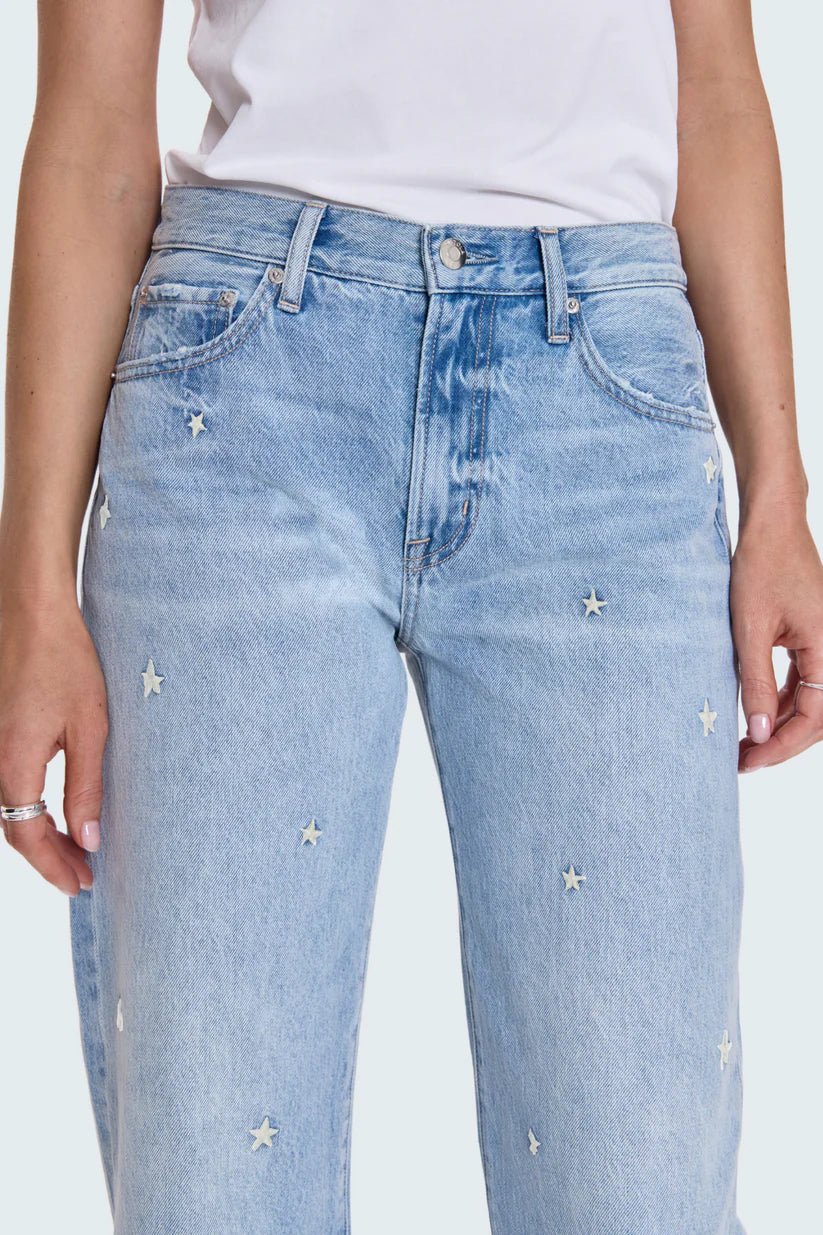 Lexi Mid Rise Bowed Straight Jean - Detour Boutiques