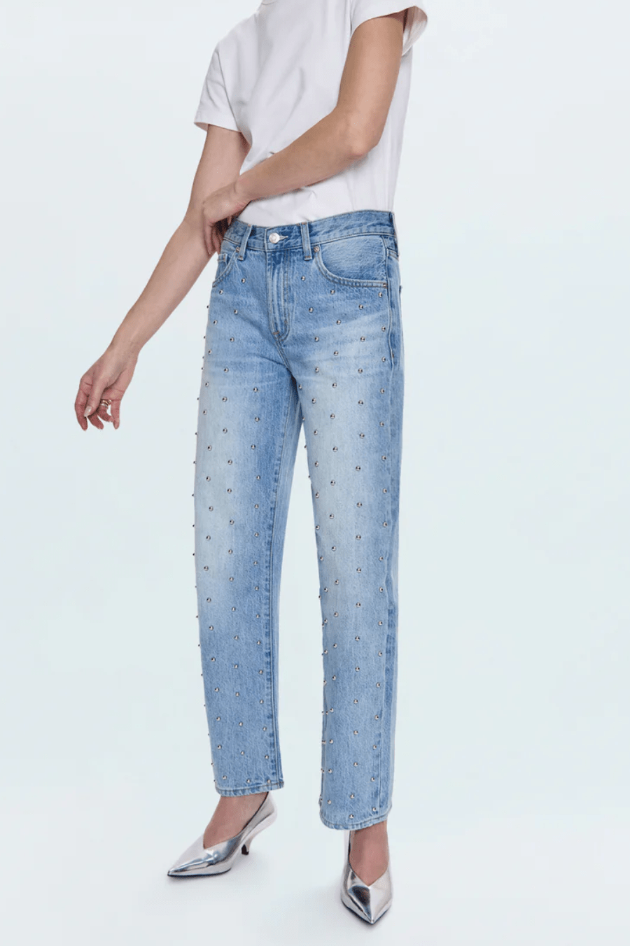 Lexi Mid Rise Bowed Straight Jean - Detour Boutiques