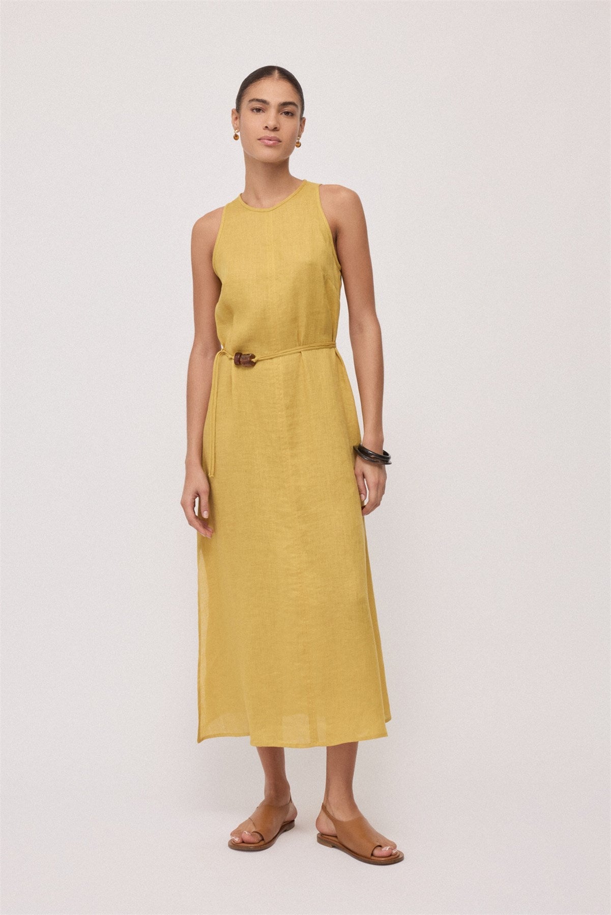 Linen Midi Dress - Detour Boutiques