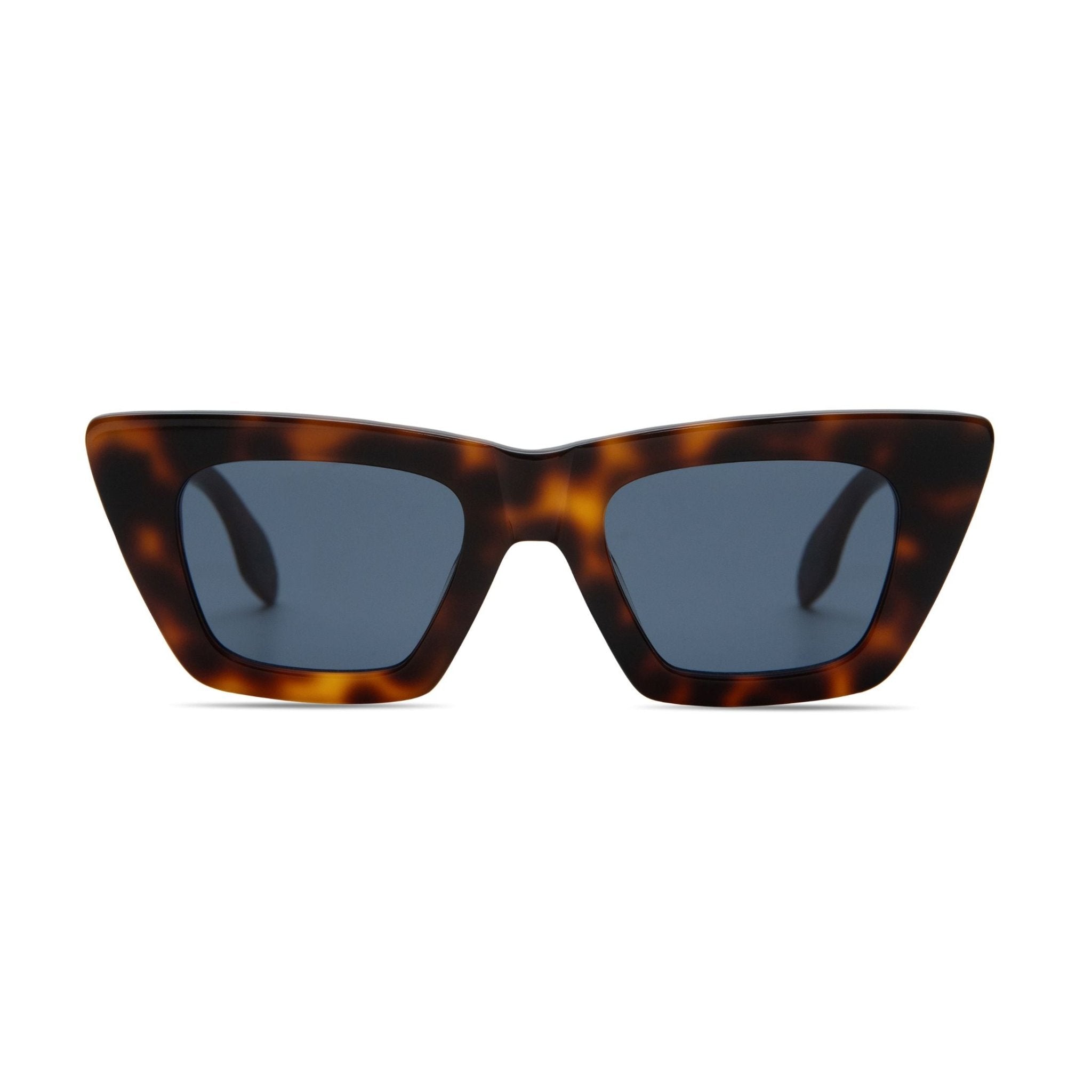 Lori in Brown Torotise Dark Blue Lens - Detour Boutiques