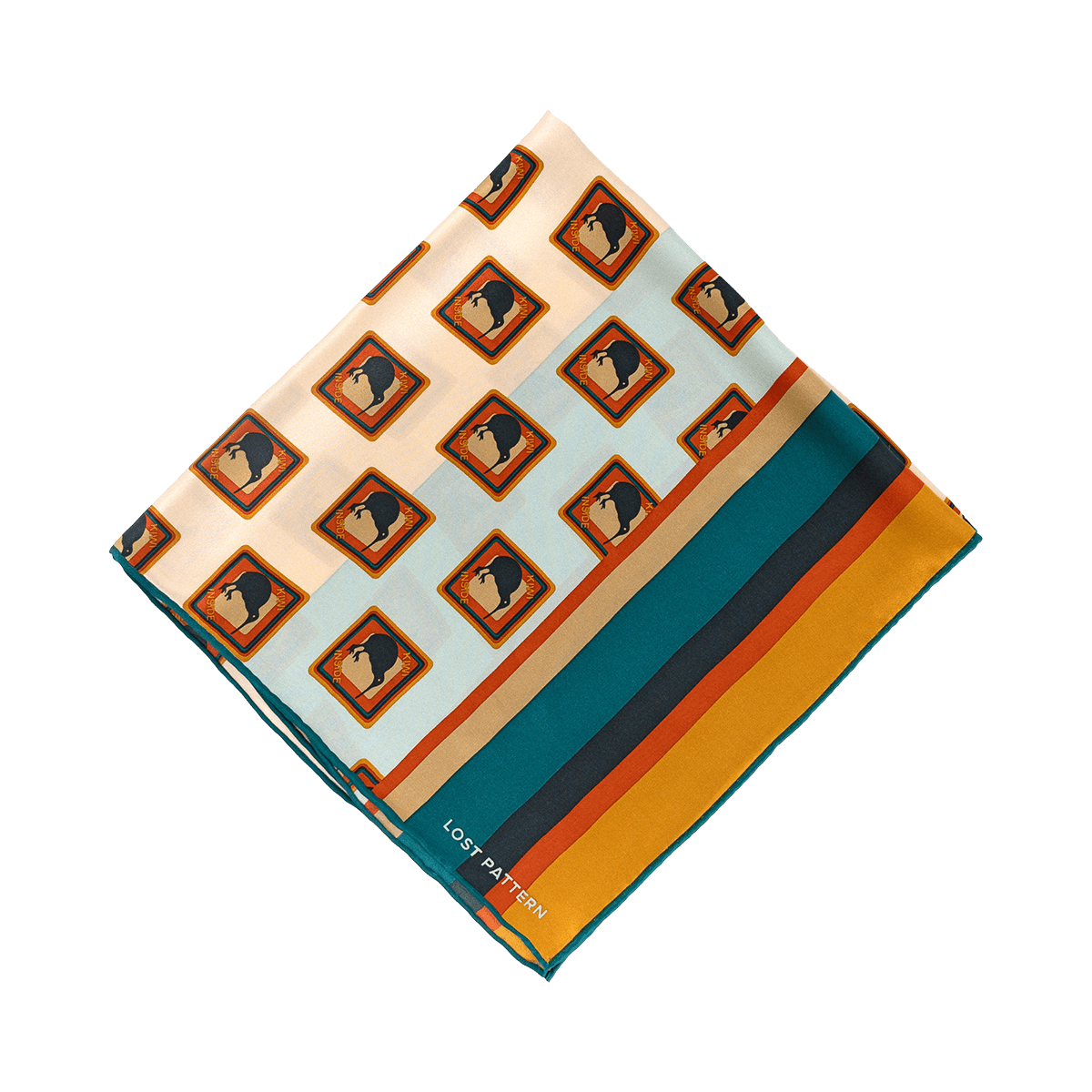 Lost Pattern NYC - "Kiwi" Silk Bandana - Detour Boutiques