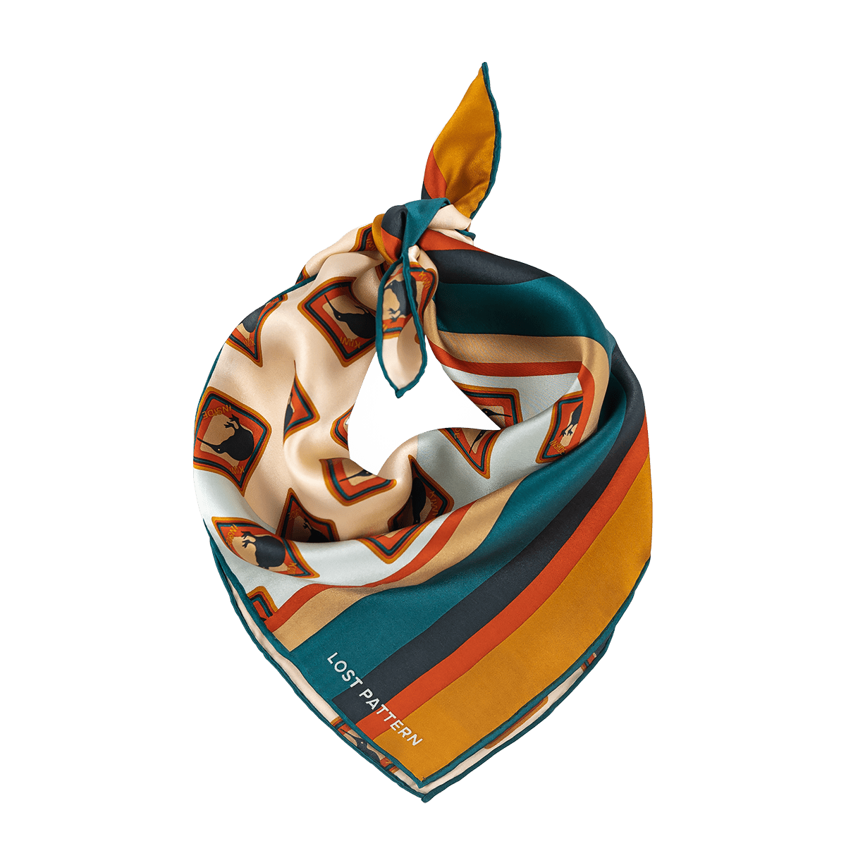 Lost Pattern NYC - "Kiwi" Silk Bandana - Detour Boutiques