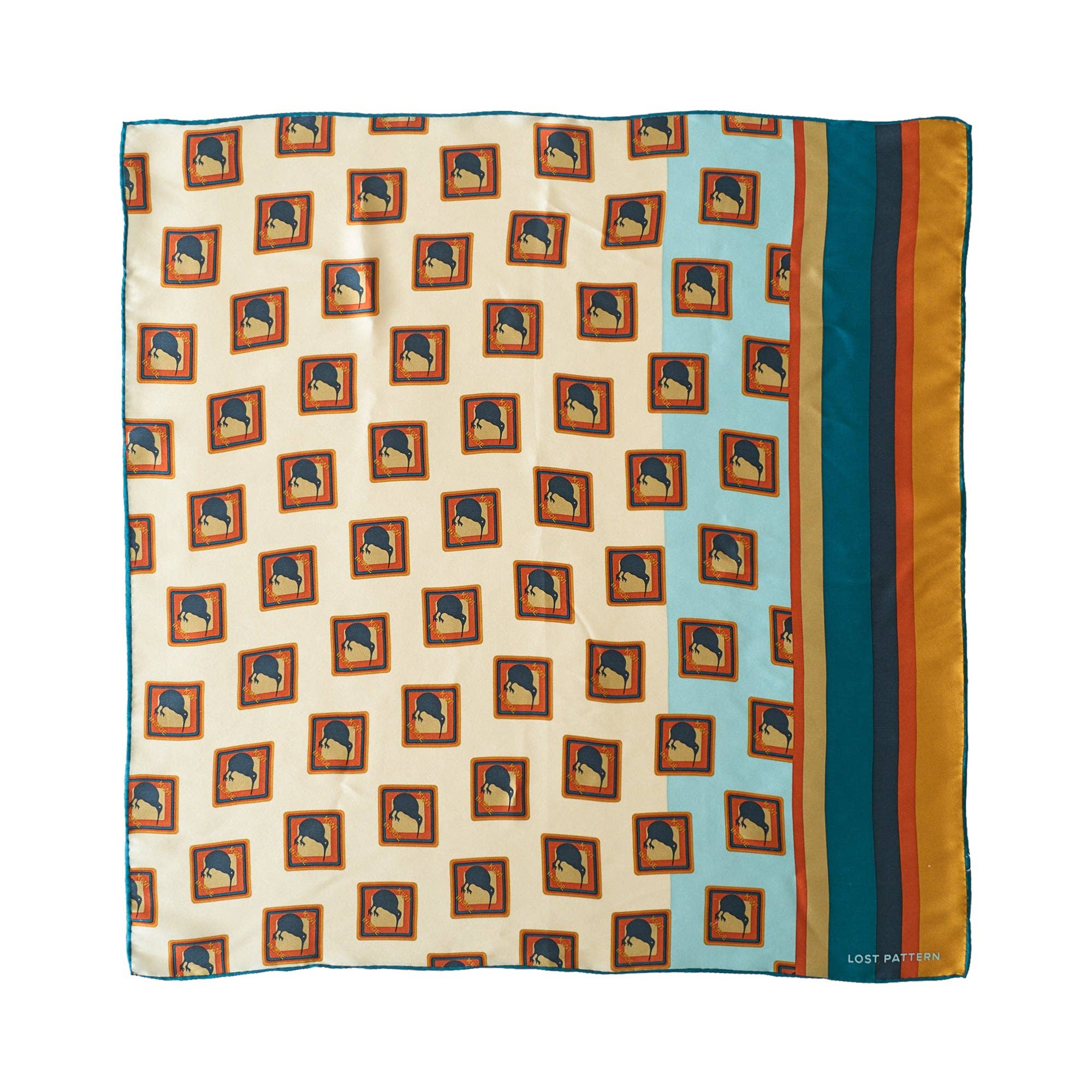 Lost Pattern NYC - "Kiwi" Silk Bandana - Detour Boutiques