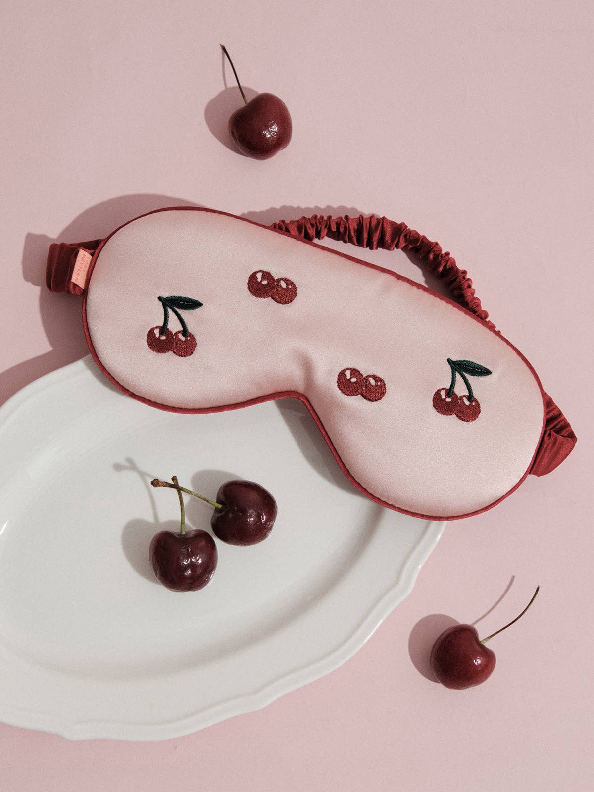 Lost Pattern NYC - "Lost Cherries" Silk Sleep Eye Mask - Detour Boutiques