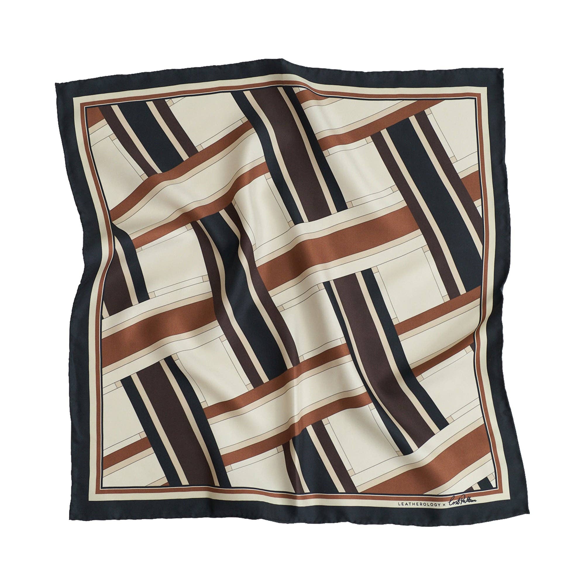 Lost Pattern NYC - Lost Pattern x Leatherology Silk Square Scarf - Detour Boutiques
