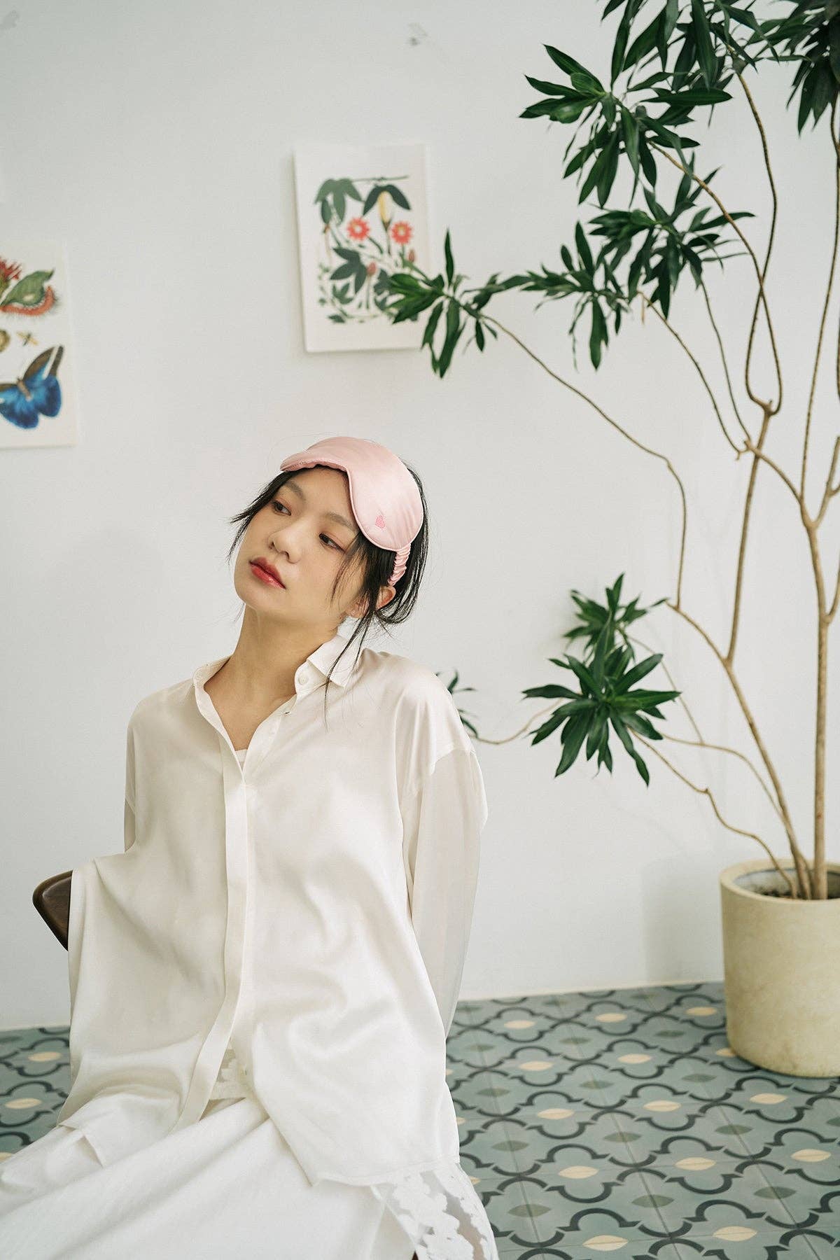Lost Pattern NYC - “Love Heart” Silk Sleep Eye Mask - Pink - Detour Boutiques