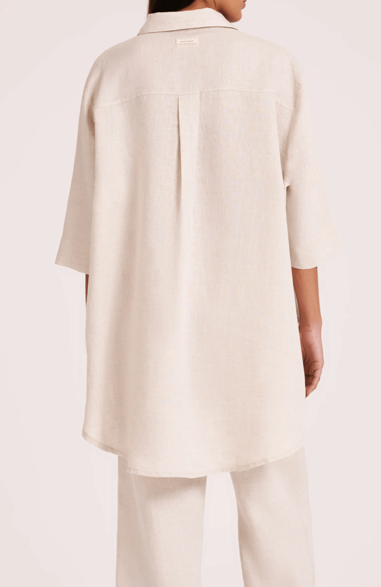 Lounge Linen Longline Shirt - Detour Boutiques
