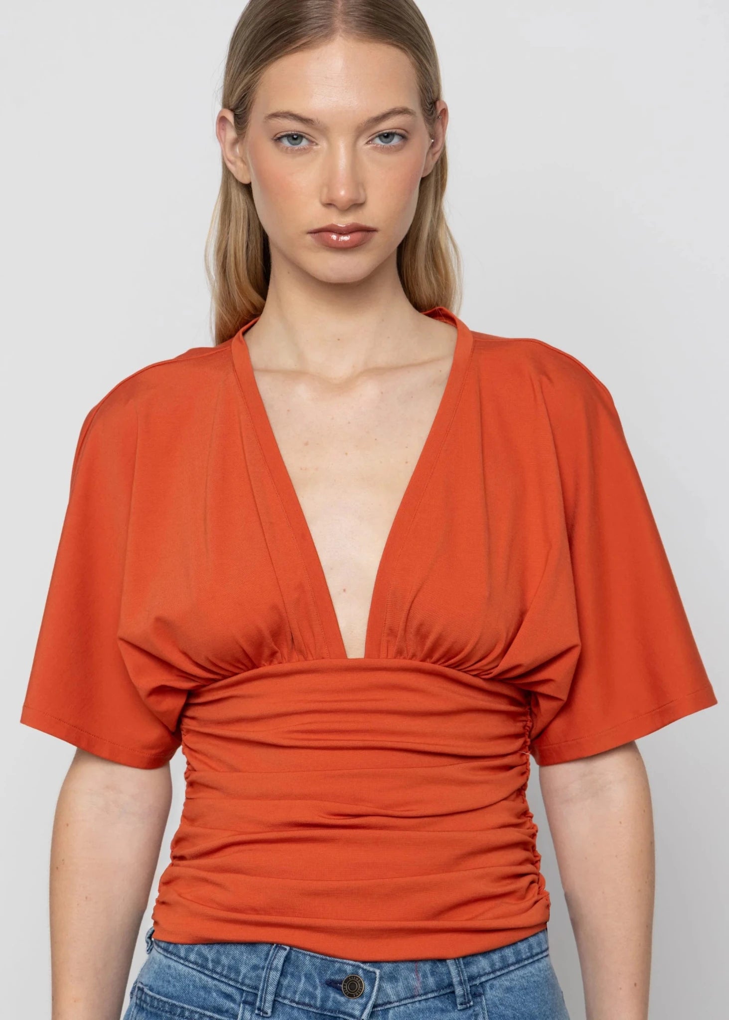Low V Kimono Top - Detour Boutiques