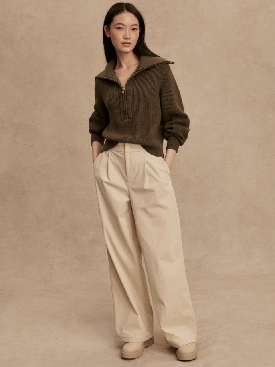 Maura Half Zip Rib Knit - Detour Boutiques