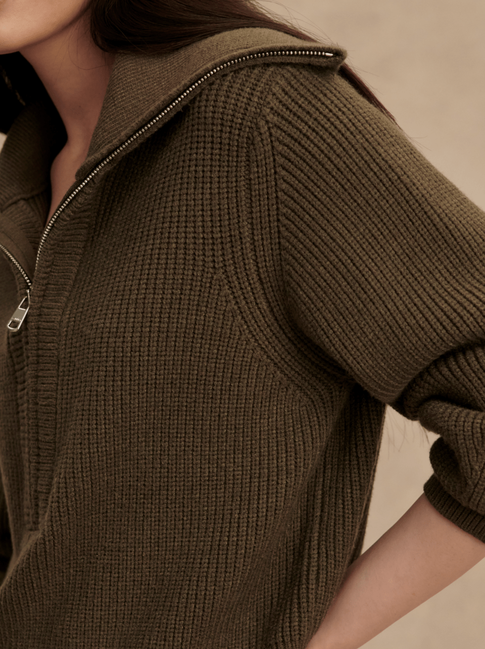 Maura Half Zip Rib Knit - Detour Boutiques