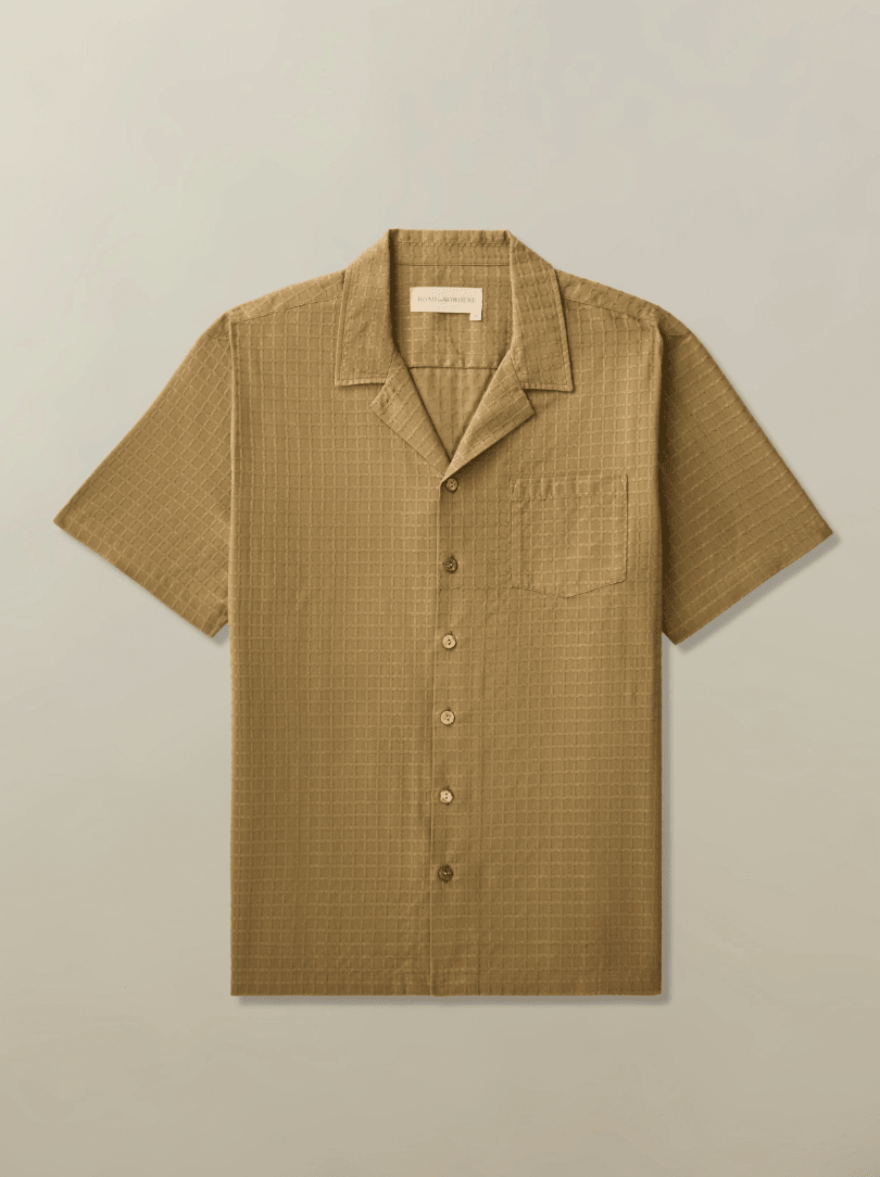 Men's Fez Shirt in Cotton Dobby - Detour Boutiques