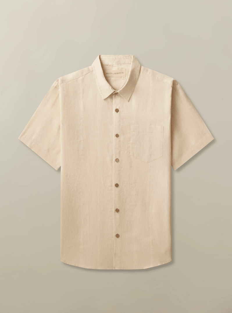 Men's Hudson Shirt in Linen Jacquard - Detour Boutiques