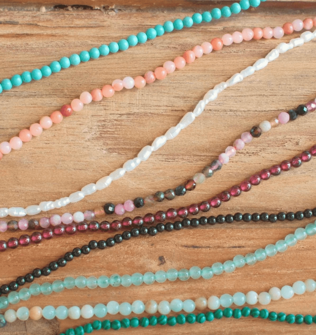 Micro Gem Necklace Turquoise - Detour Boutiques
