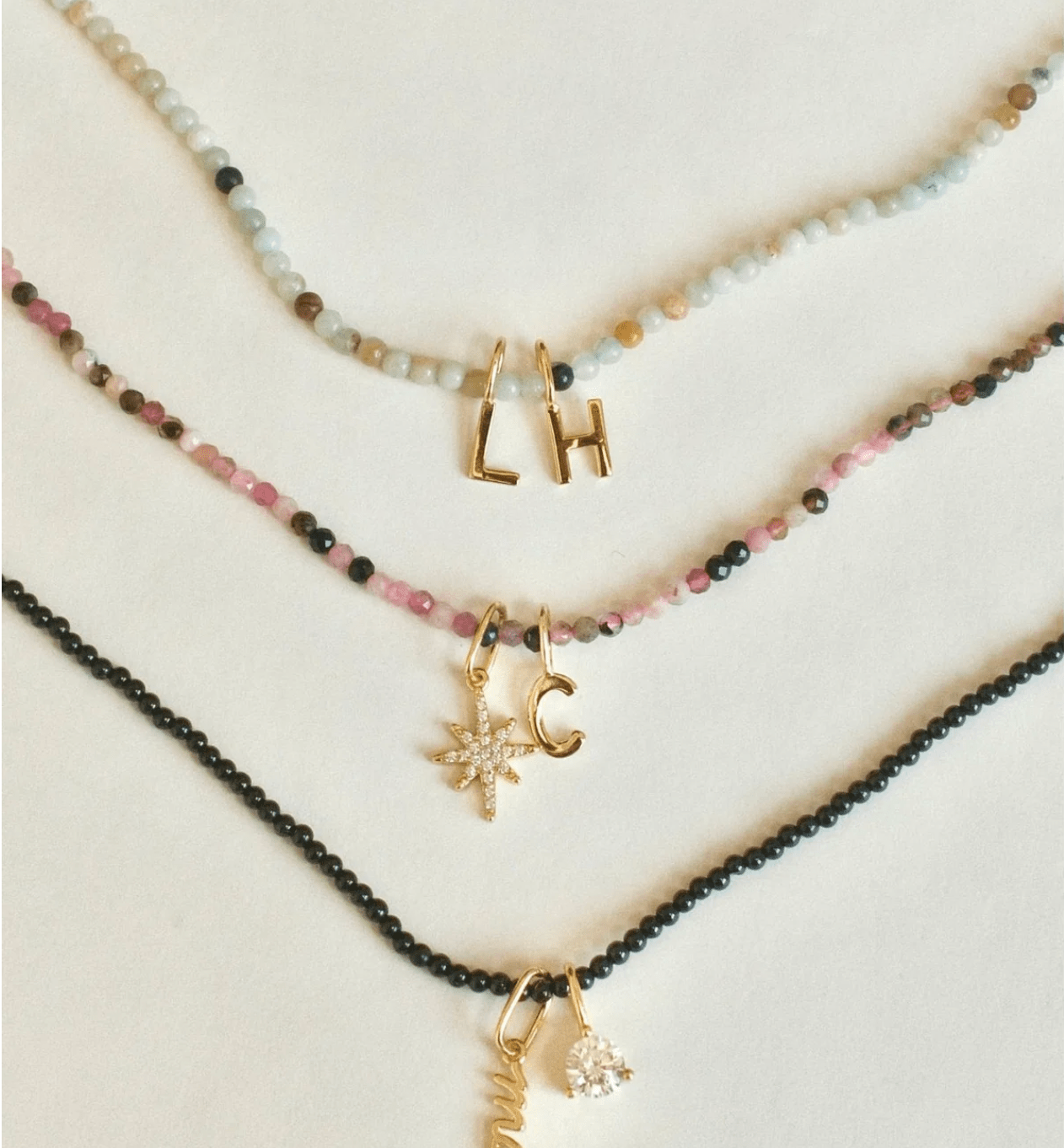 Micro Gemstone Necklace Tourmaline - Detour Boutiques