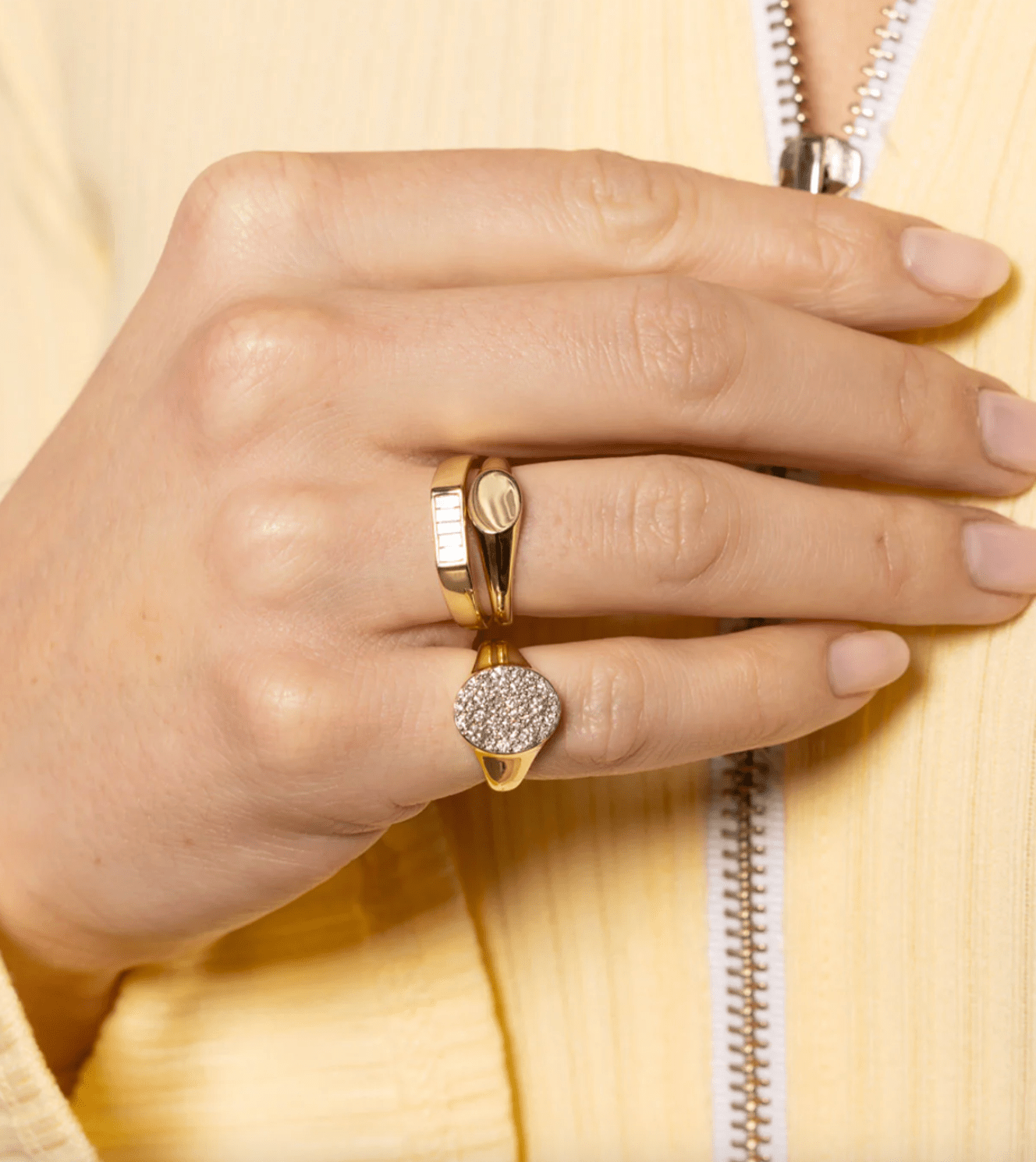 Mini Gold Signet Ring - Detour Boutiques